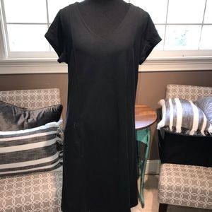 Toad & Co Black V-Neck Cotton Dress